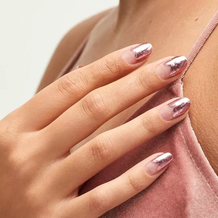 French Tip Rose Nails