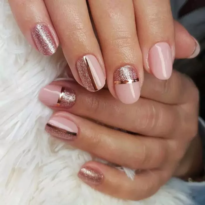 Glitter Ombré Rose Gold