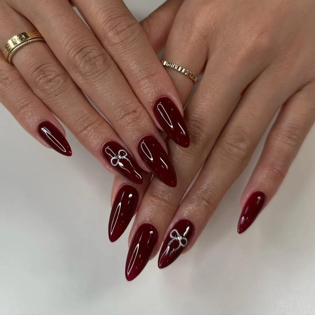 Merlot Red fall nails