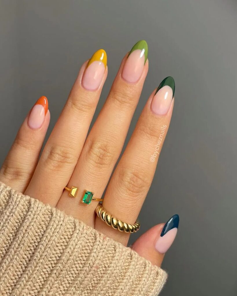 Earth Tones fall nails