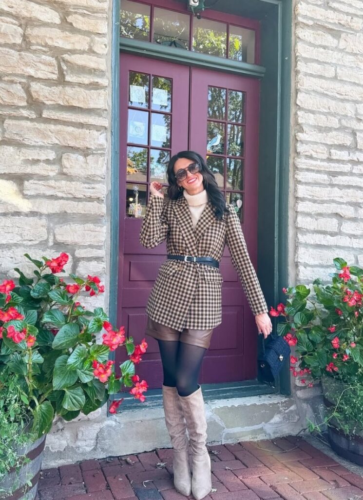 Gingham & Leather Layers