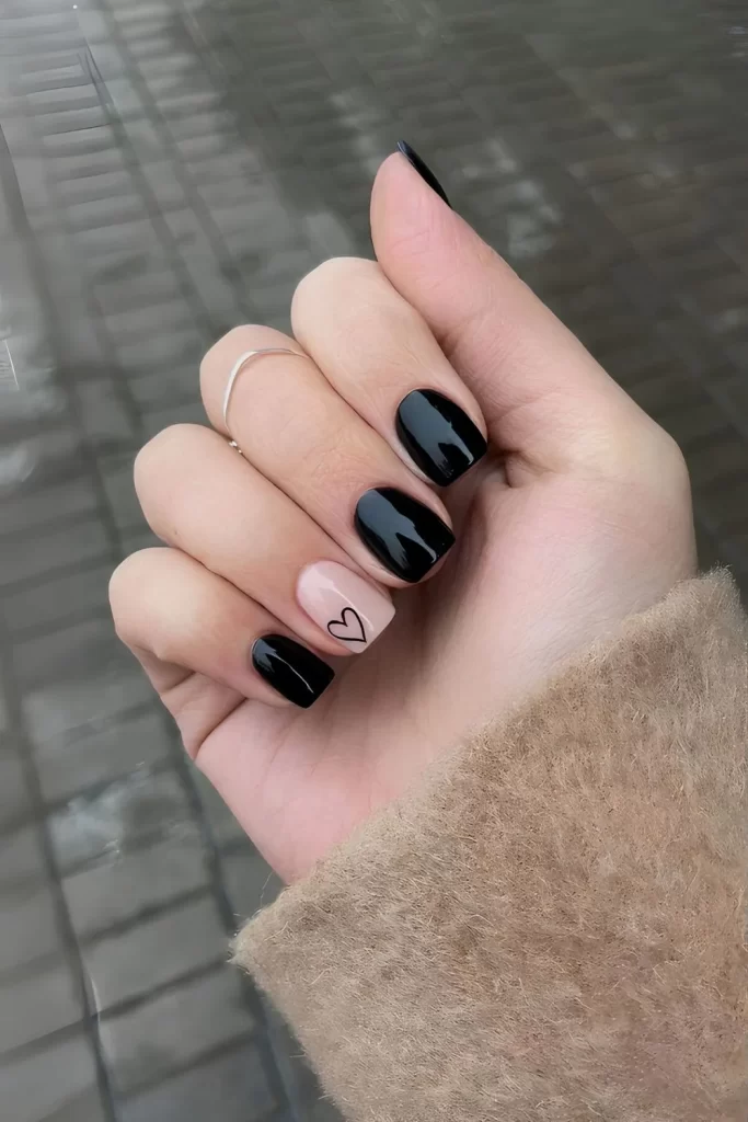 Black Winter Nails
