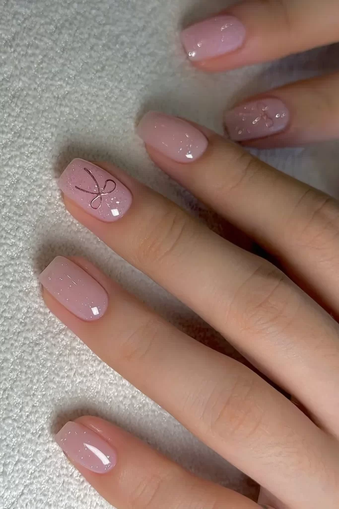 Pink Coquette Winter Nails
