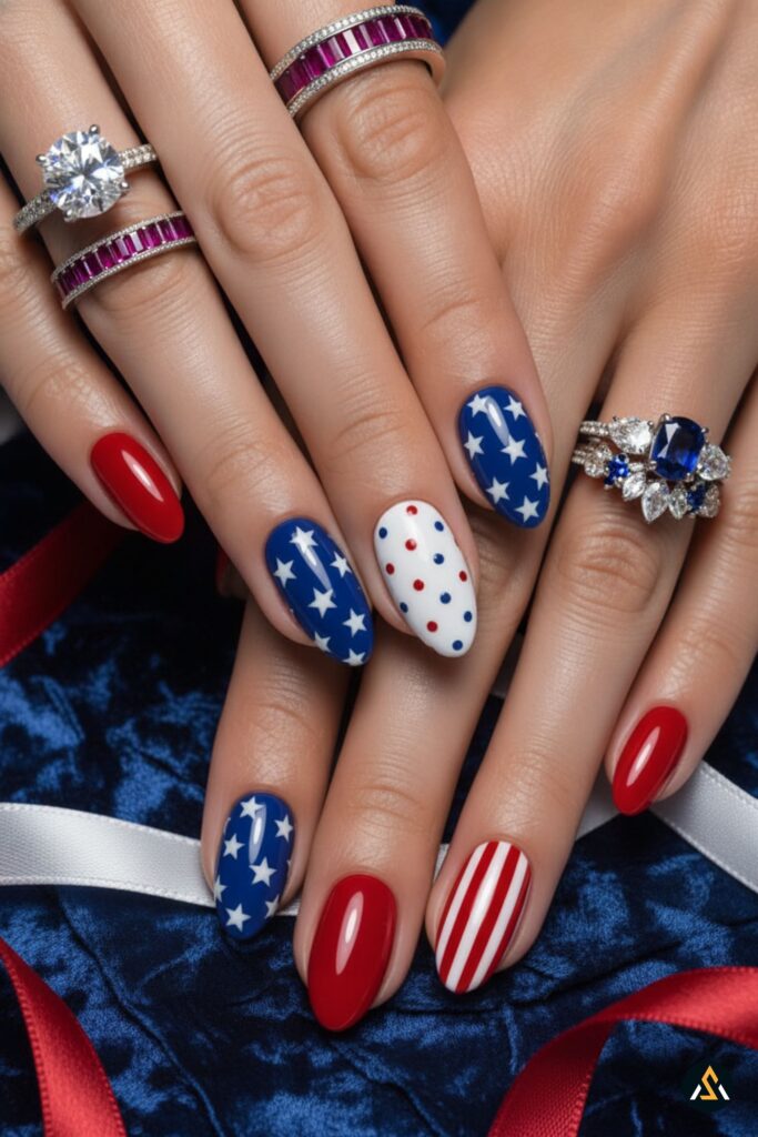 fourth of july nails