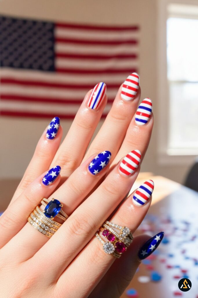 fourth of july nails