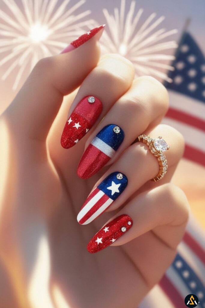 fourth of july nails