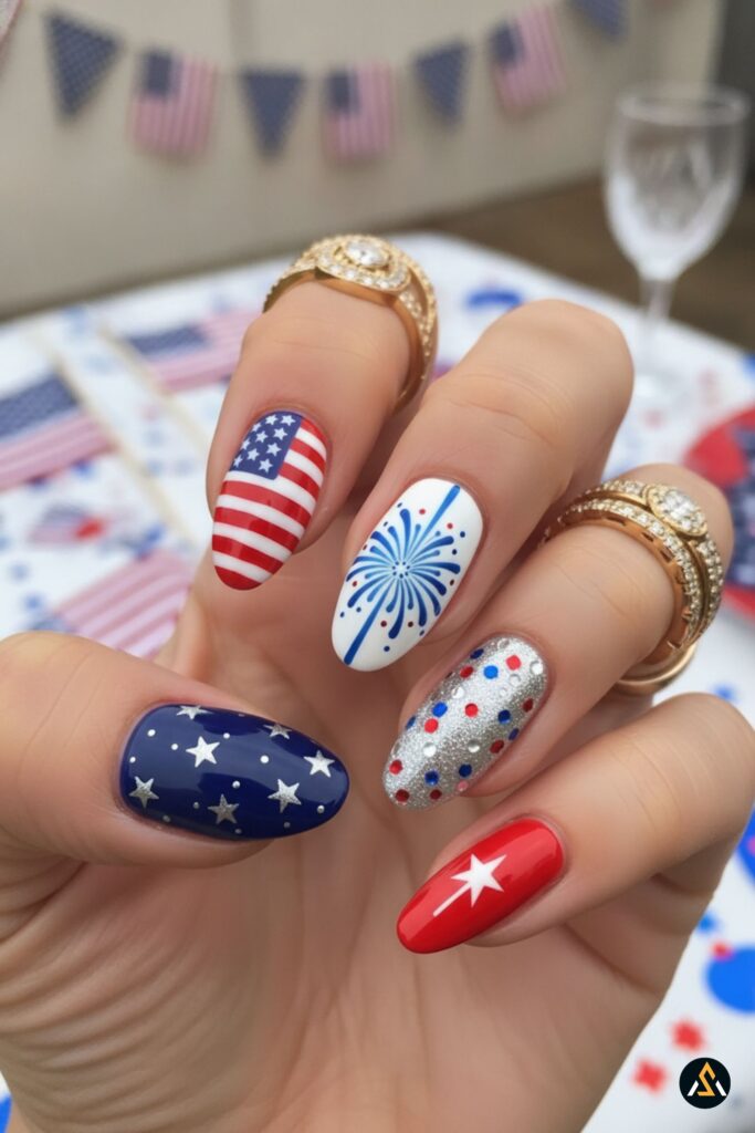 fourth of july nails